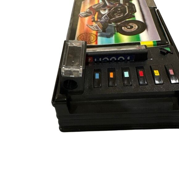 Vintage 1980’s Japanese Reimei New Touch Pencil Case Holland GP Motorcycle AS IS - Picture 7 of 12